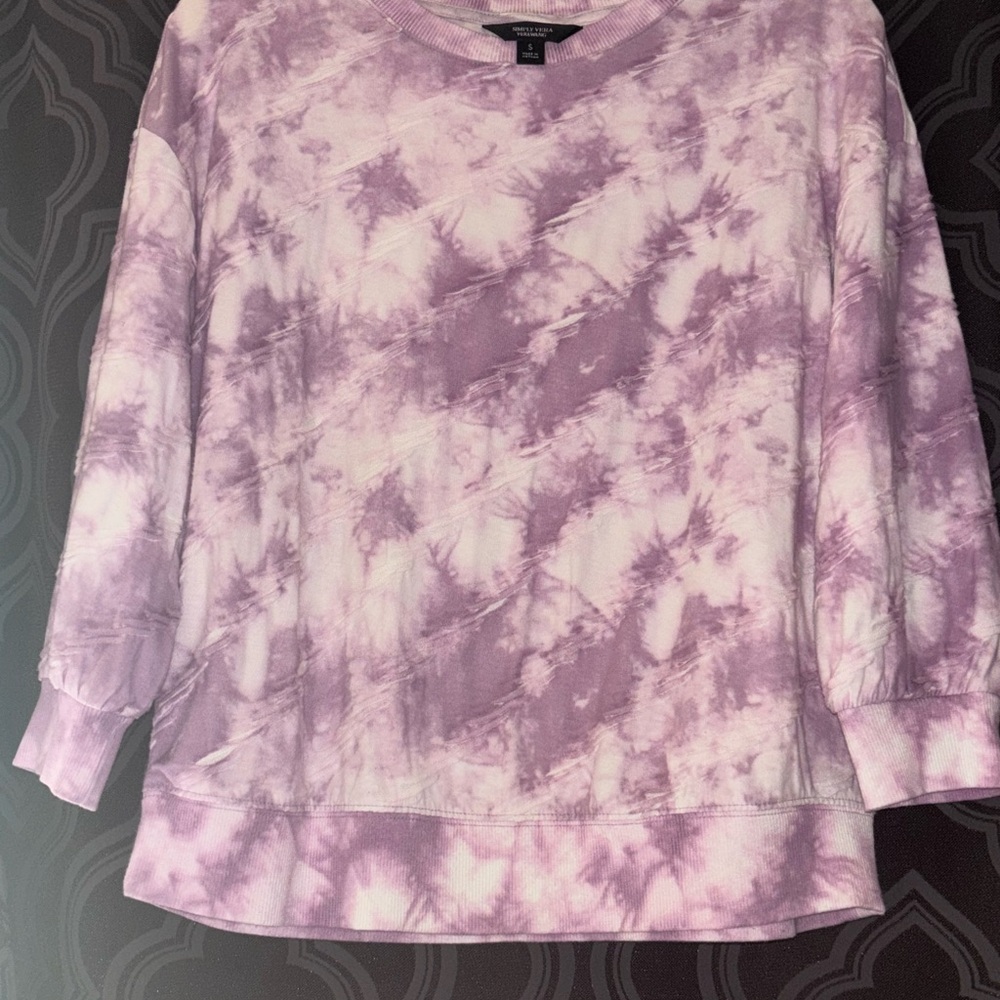 Simply Vera Vera Wang Lavender Tie-Dye Sweatshirt